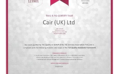 TSA Quality Standards Framework – Cair Achieves Certification